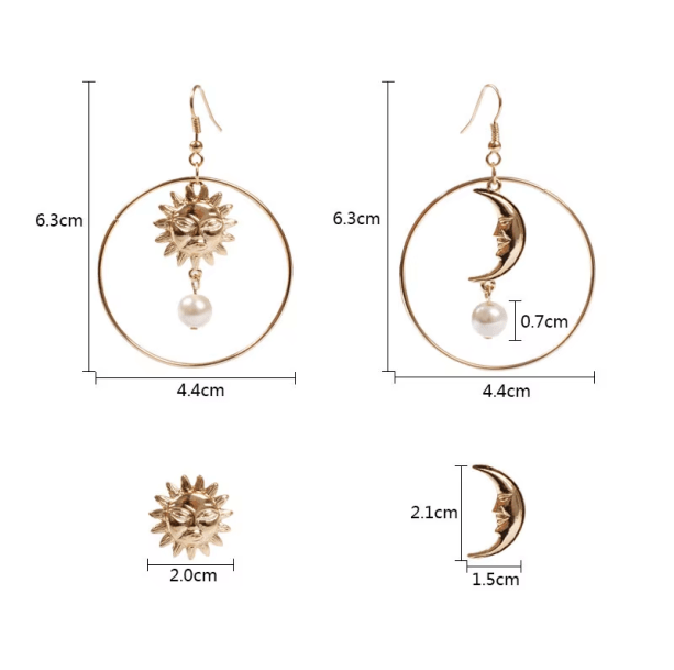 Moon And Star Earrings | Aesthetic Earrings