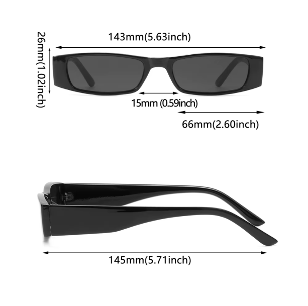 Thin Shape Retro Sunglasses | Aesthetic Glasses