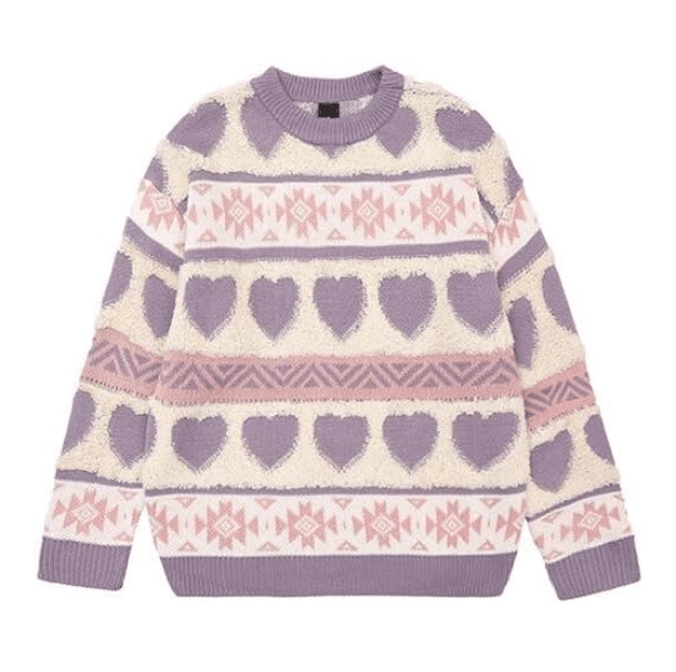 Pastel Hearts Sweater