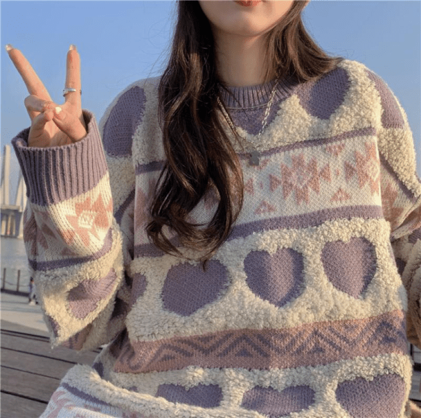 Pastel Hearts Sweater