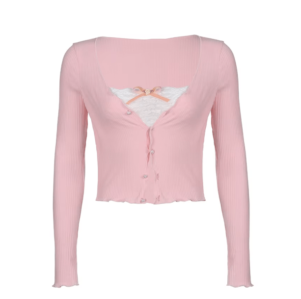 Pastel Pink Coquette Top | Aesthetic Clothes