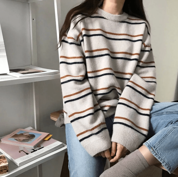 Nerdy Striped Sweater | Aesthetic Clothes