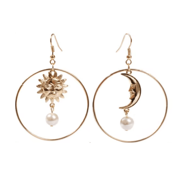 Moon And Star Earrings | Aesthetic Earrings