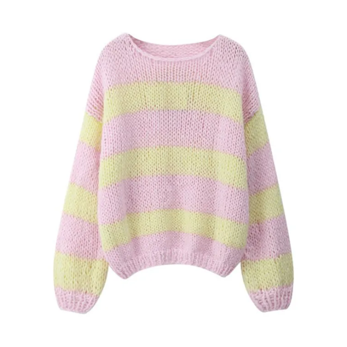 Pastel Daydream Striped Sweater | Aesthetic Sweater