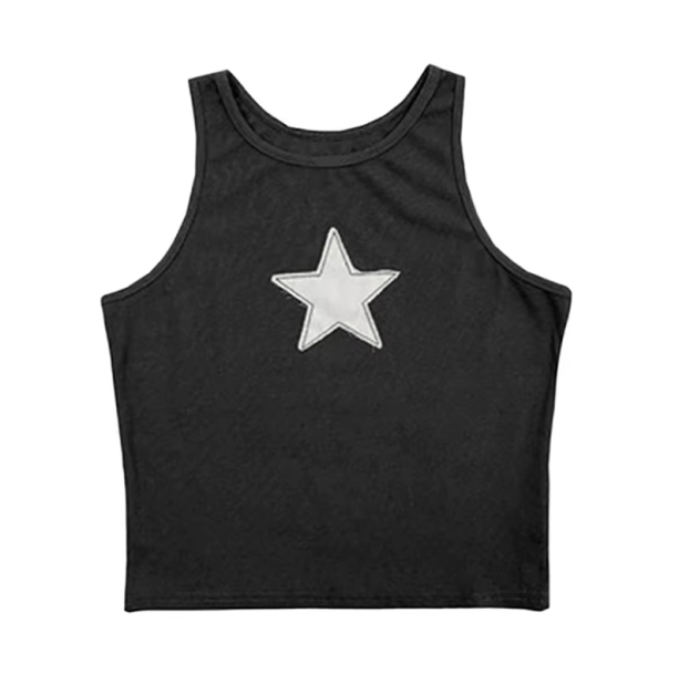 Retro Green Star Top | Aesthetic Clothes