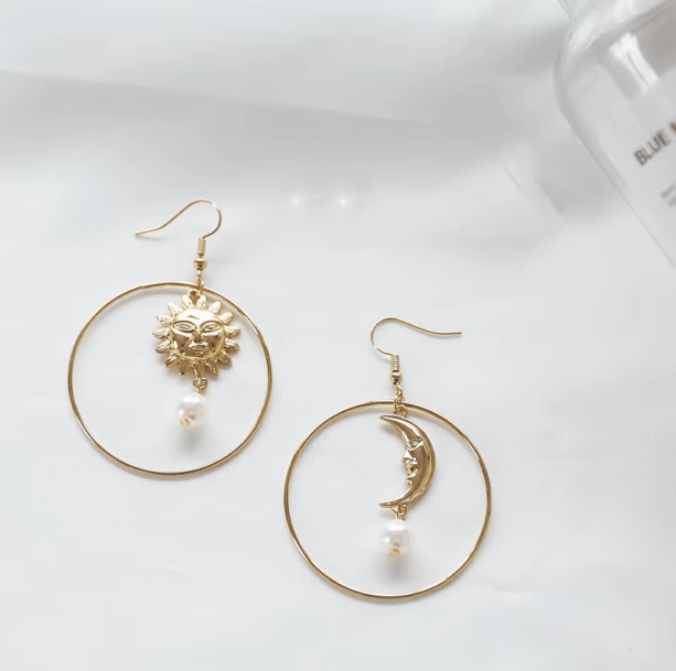 Moon And Star Earrings | Aesthetic Earrings