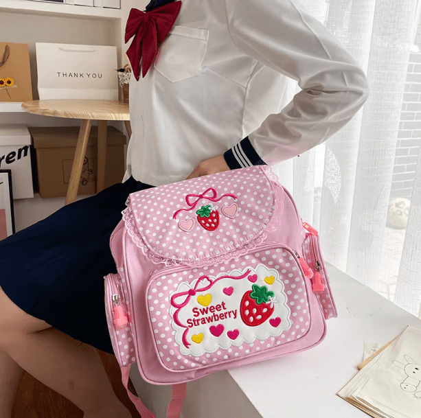 Strawberry Milk Backpack | Aesthetic Backpacks