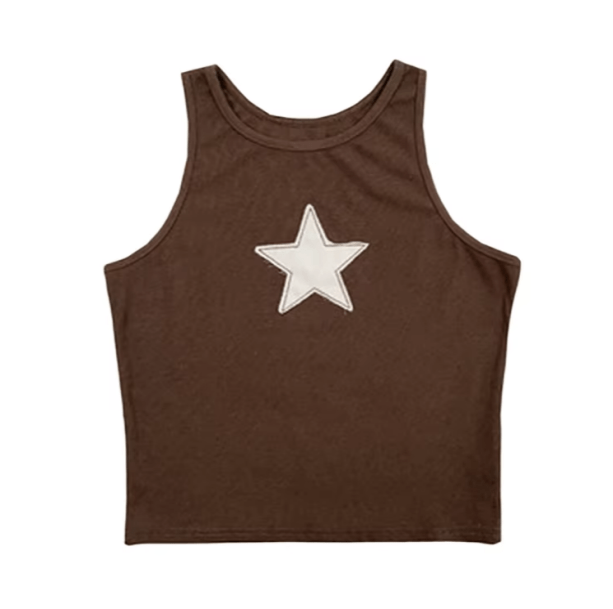 Retro Green Star Top | Aesthetic Clothes