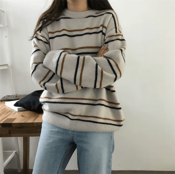 Nerdy Striped Sweater | Aesthetic Clothes