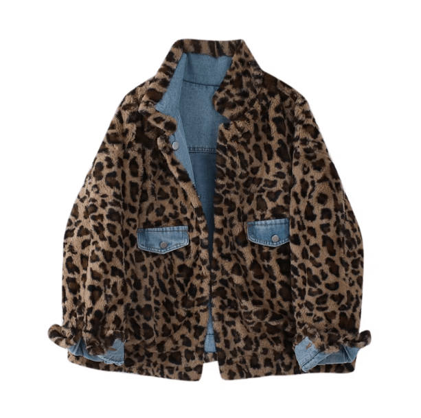 Leopard Print Reversible Jacket | Aesthetic Clothes