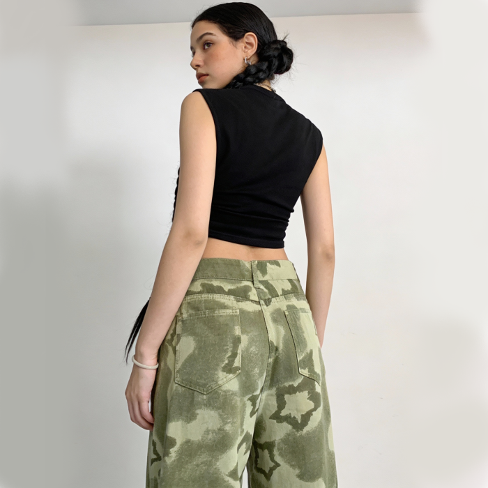 Stargirl Green Denim | Aesthetic Jeans

