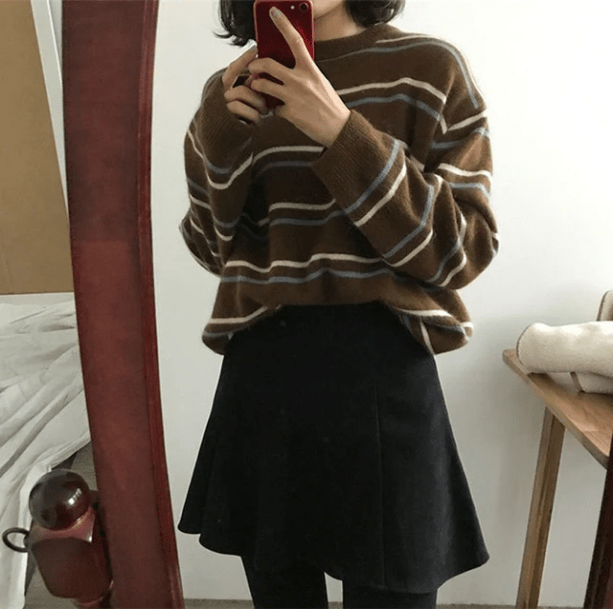 Nerdy Striped Sweater | Aesthetic Clothes