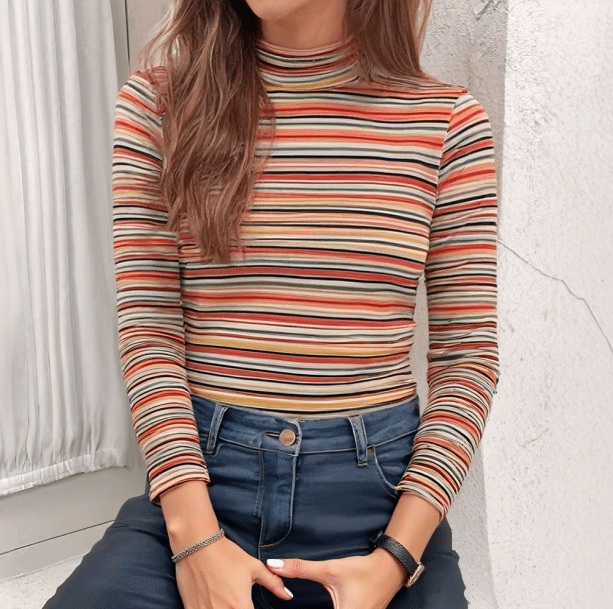 Rainbow Muse High Neck Top | Aesthetic Clothes