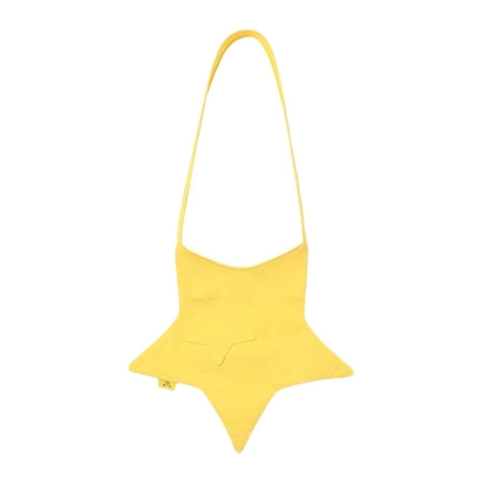 Yellow Stargirl Star-Shaped Shoulder Bag – Y2K Aesthetic Cute Purse