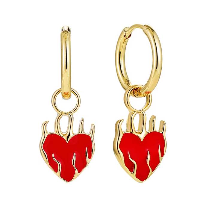 Love on Fire Earrings | Aesthetic Earrings

