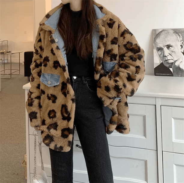 Leopard Print Reversible Jacket | Aesthetic Clothes