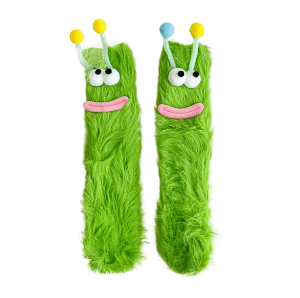 Fluffy Alien Socks | Aesthetic Socks