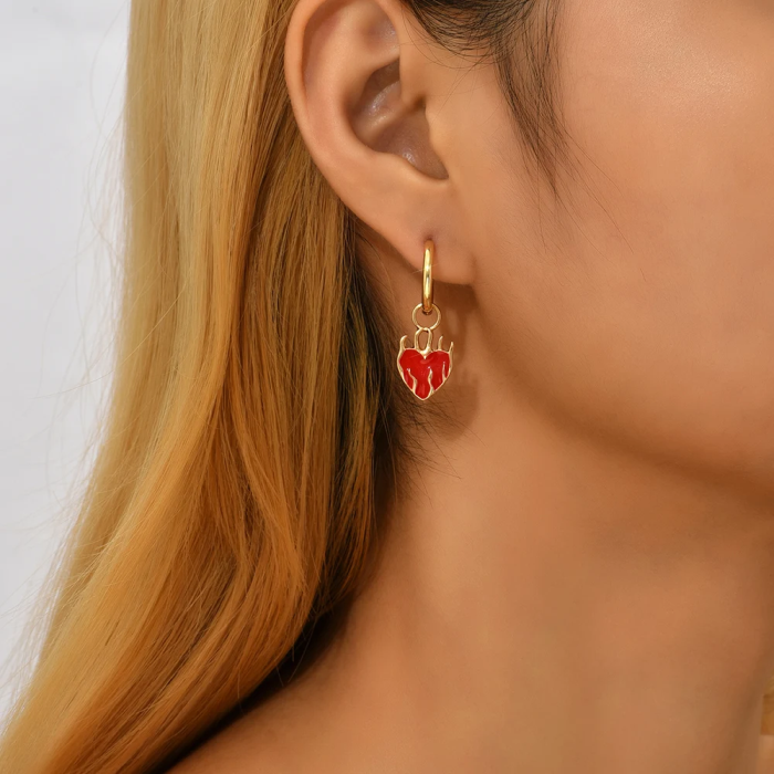 Love on Fire Earrings | Aesthetic Earrings

