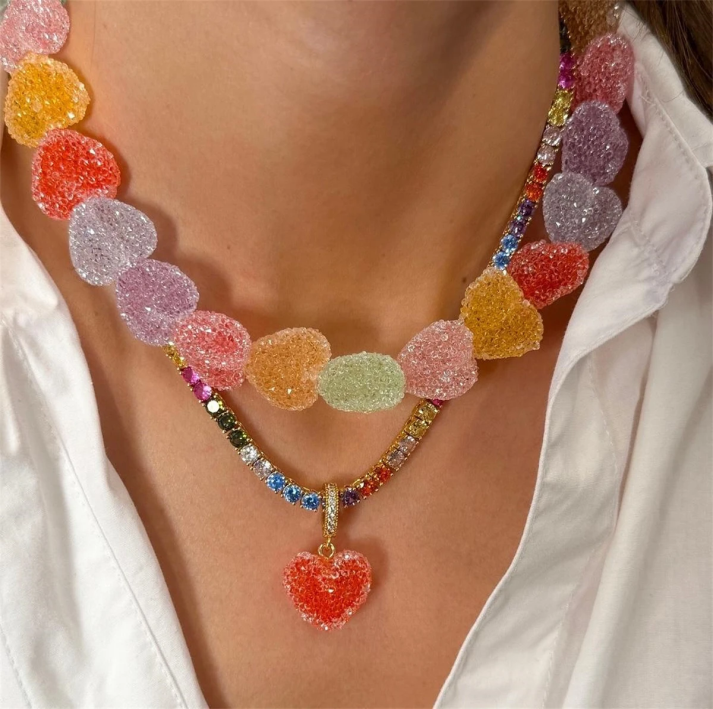 Candy Heart Necklace | Aesthetic Necklace