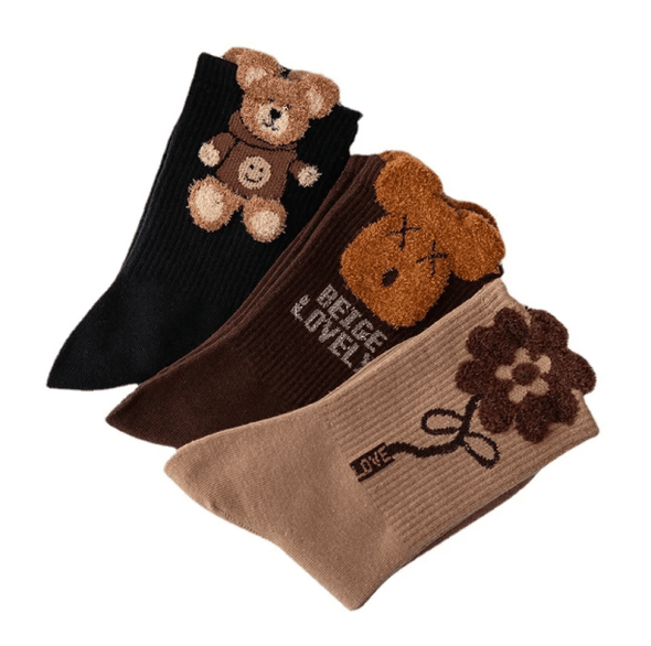 Teddy Bear Socks | Aesthetic Socks