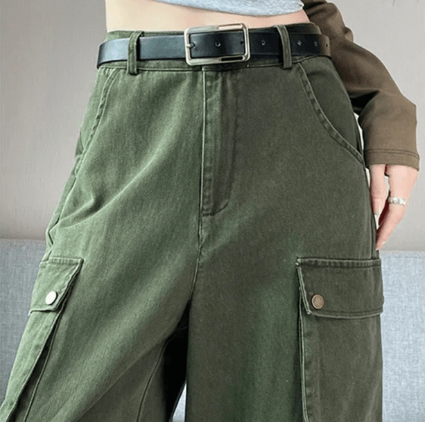 Grassy Green Cargo Jeans | Aesthetic Clothes