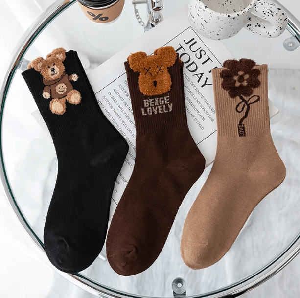 Teddy Bear Socks | Aesthetic Socks