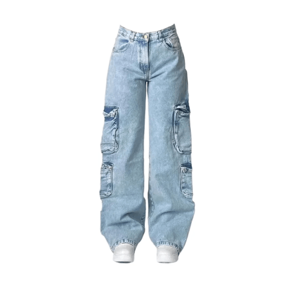 Sky Blue Street Style Jeans | Aesthetic Clothing