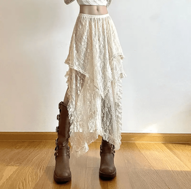 Lace Fairycore Skirt - All Things Rainbow