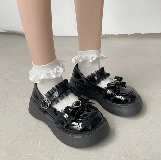 Heart Buckled Platform Shoes