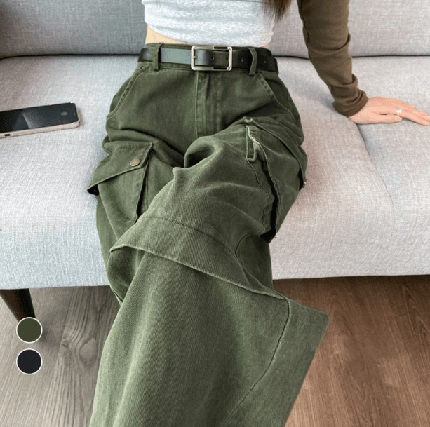 Grassy Green Cargo Jeans | Aesthetic Clothes