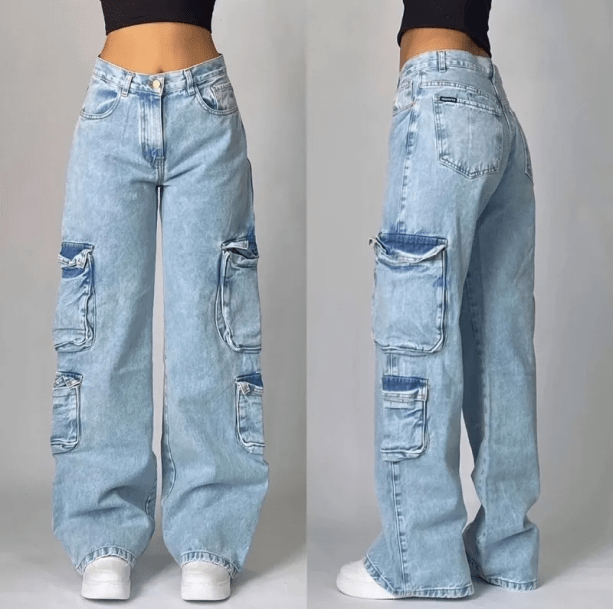 Sky Blue Street Style Jeans | Aesthetic Clothing