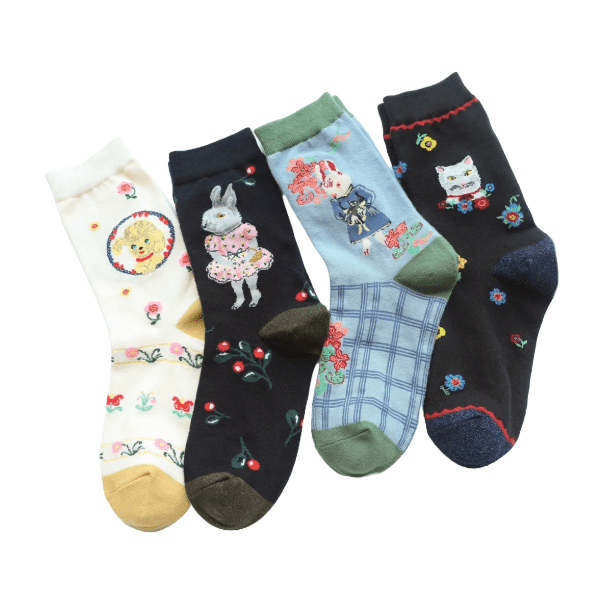 Forest Animals Socks | Aesthetic Accessories