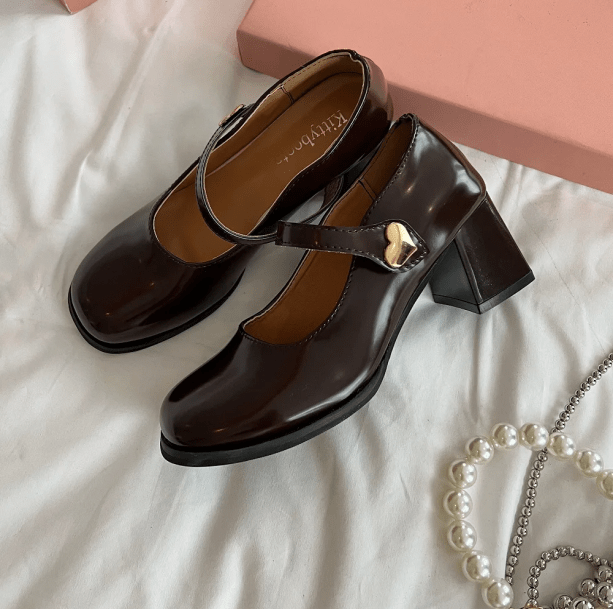 Dark Academia High Heel Shoes | Aesthetic Shoes