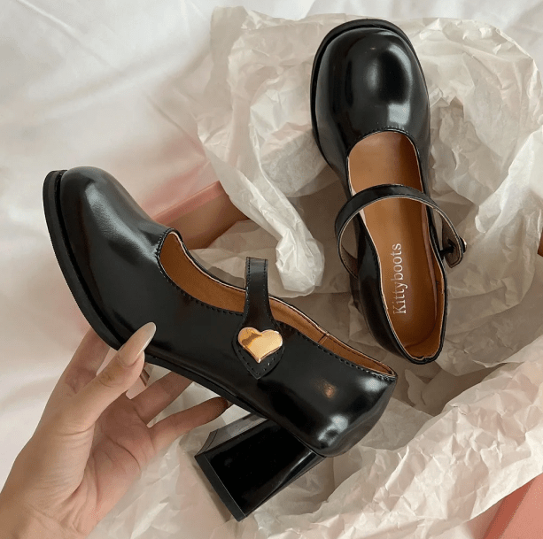 Dark Academia High Heel Shoes | Aesthetic Shoes