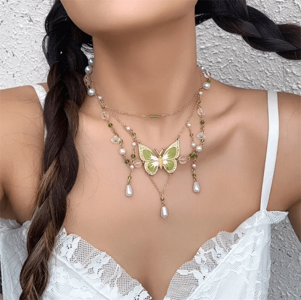 Fairycore Butterfly Necklace | Aesthetic Jewelry