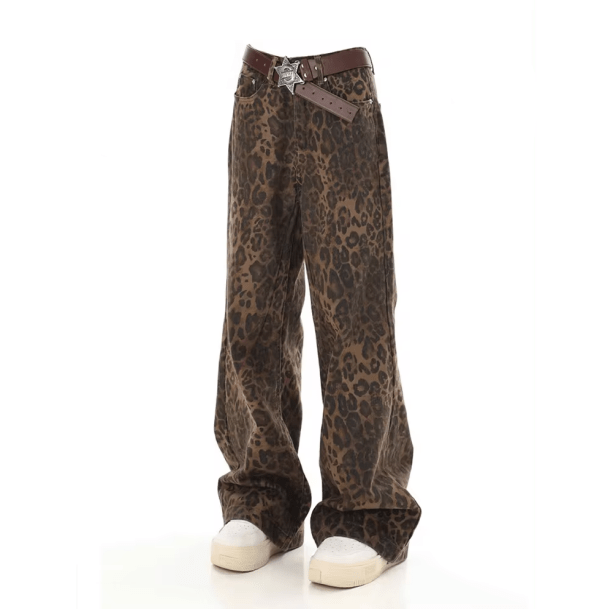 Leopard Print Loose Pants