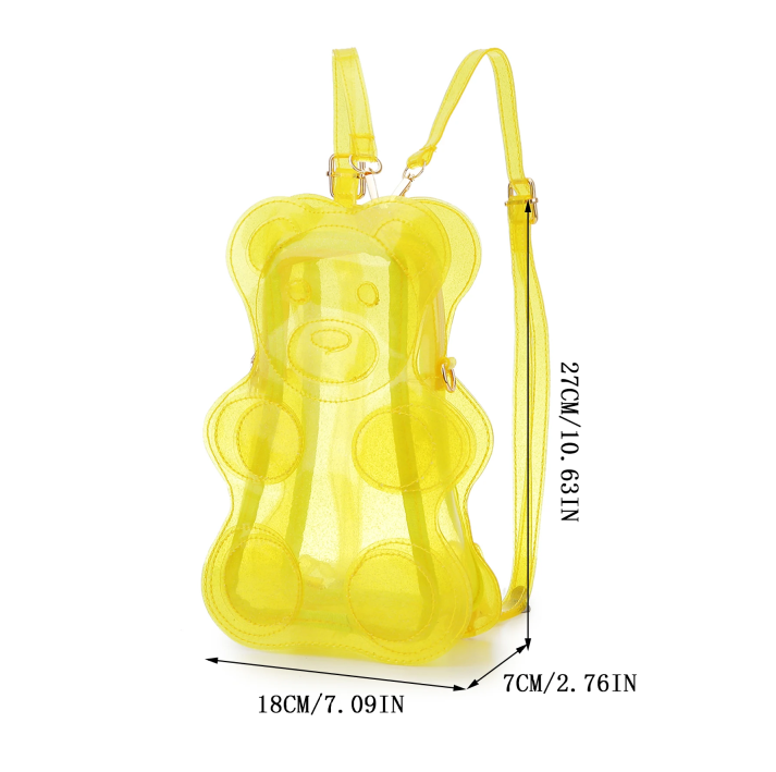 Transparent Teddy Bear Backpack | Aesthetic Bag