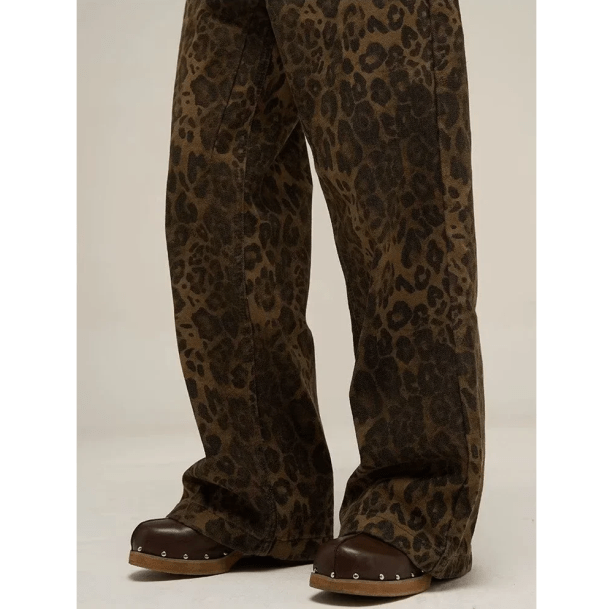 Leopard Print Loose Pants