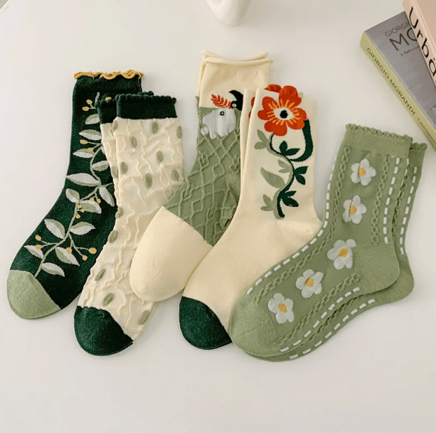 Set Of 5 Fairycore Socks - All Things Rainbow