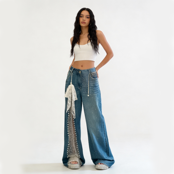Old Soul Lace Jeans | Aesthetic Jeans