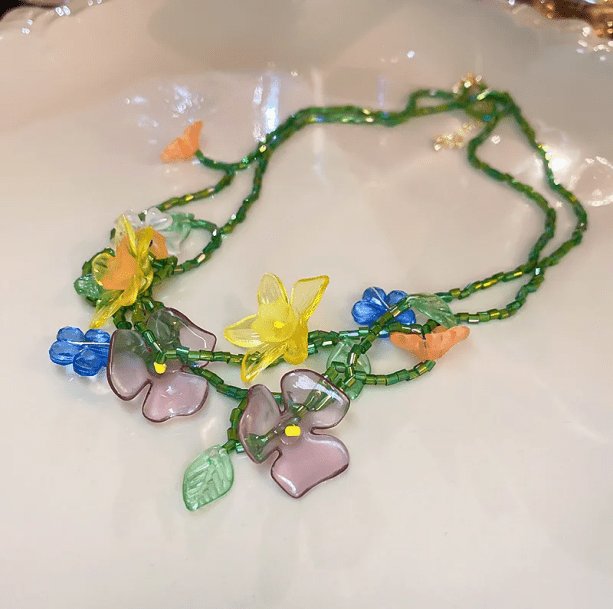 Cottagecore Flower Necklace | Aesthetic Jewelry