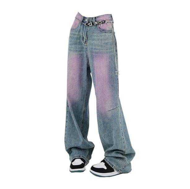 Pink Tint Baggy Jeans - All Things Rainbow