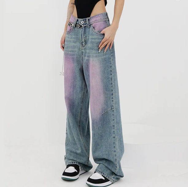 Pink Tint Baggy Jeans - All Things Rainbow