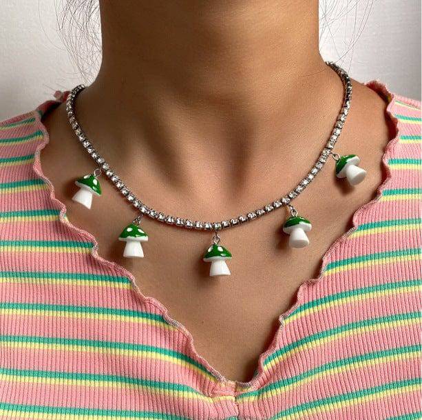 Indie Mushroom Necklace - All Things Rainbow