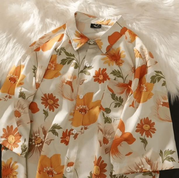 Retro Floral Shirt - All Things Rainbow