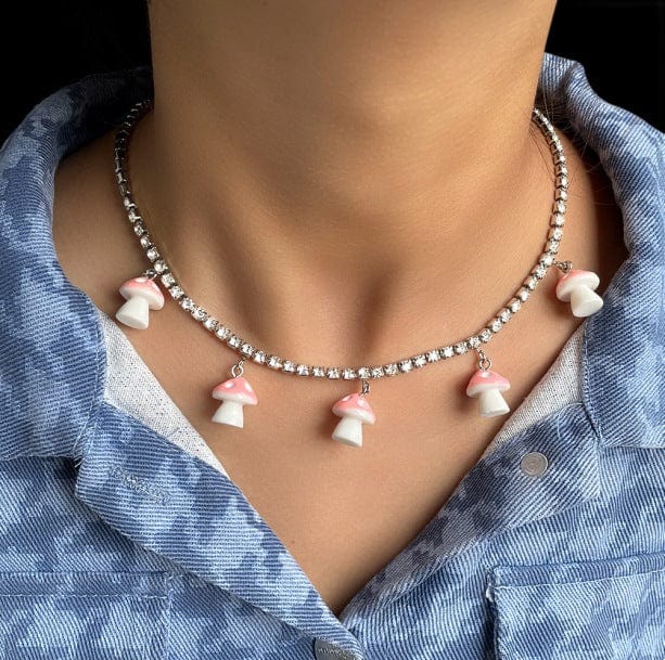 Indie Mushroom Necklace - All Things Rainbow