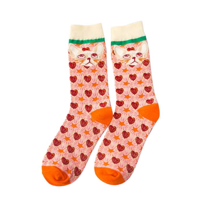 Pink Kawaii Kitty Dream Socks – Cute Kawaii Socks for Aesthetic Outfits and Pastel Style