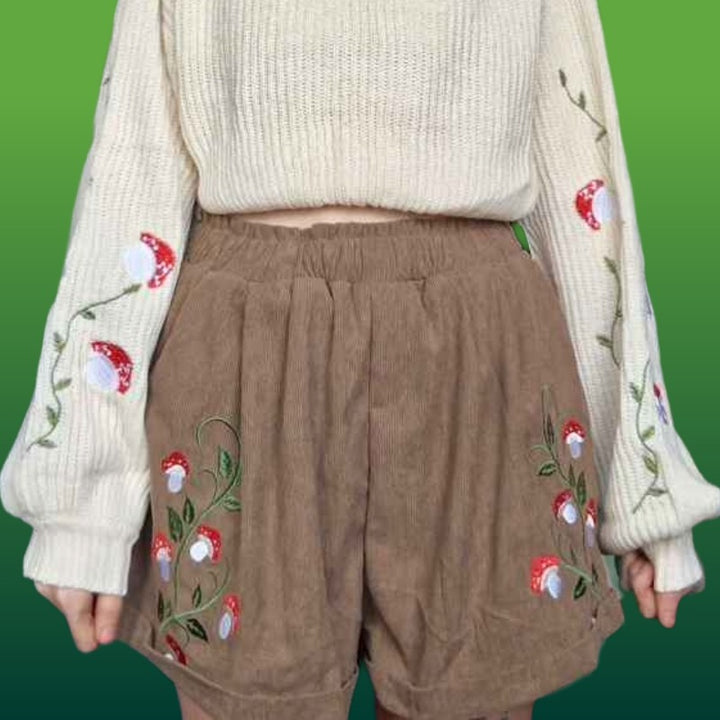 Cottagecore Mushroom Shorts – Cottagecore Aesthetic Clothing