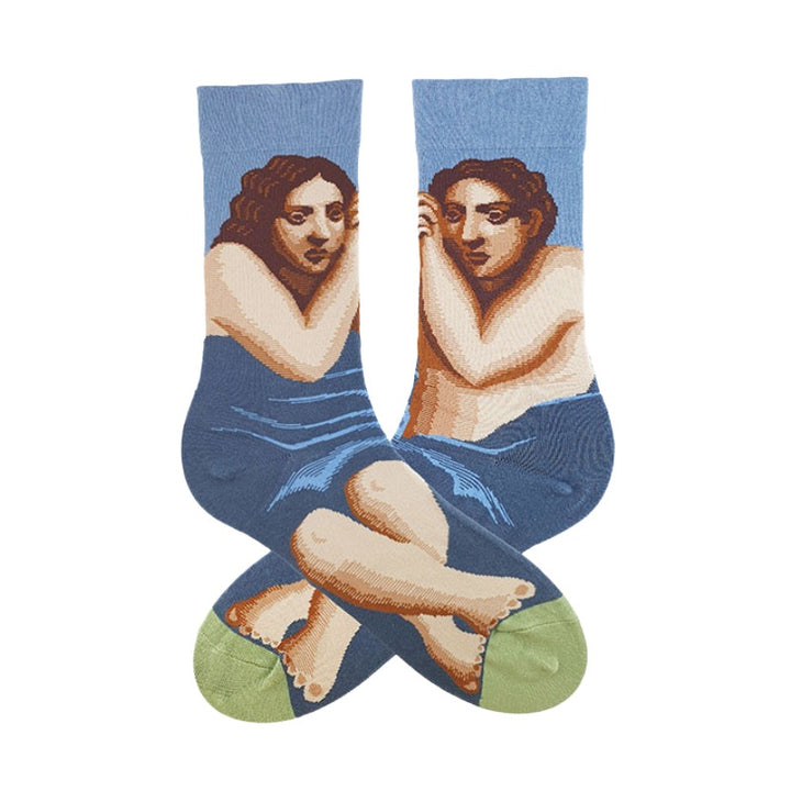 Classical Art Portrait Socks – Vintage Aesthetic Crew Socks