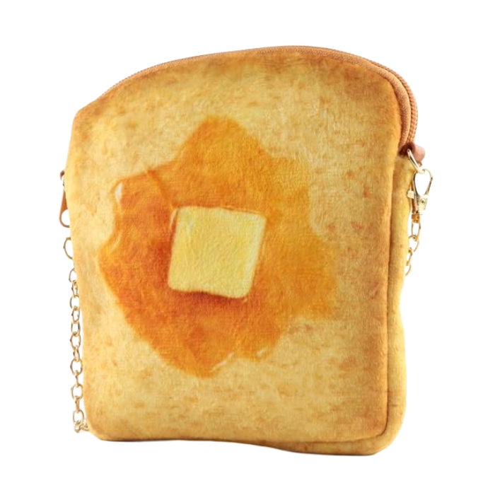Butter Toast Purse – Kawaii Food Aesthetic Bag